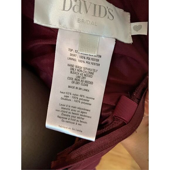 David’s bridal wine color short size 8 - Picture 4 of 5